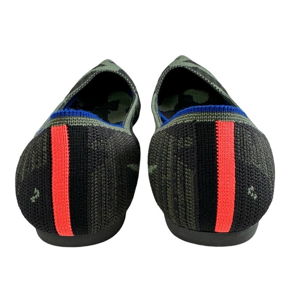 Rothy's The Point Olive Camo Pointed Toe Slip-On Flat Shoes Size 9.5 - Picture 10 of 16